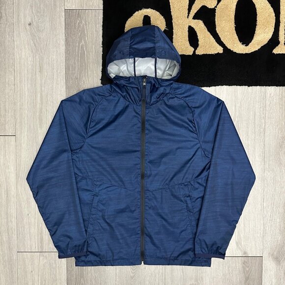 Reigning Champ Packable Printed Men's Blue Windbreaker Jacket - Size Medium - Picture 1 of 8